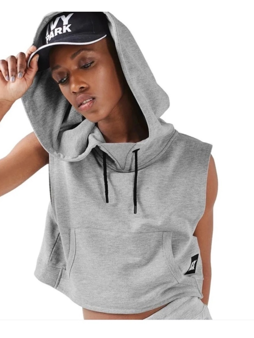 IVY PARK Cropped Sleeveless Hoodie